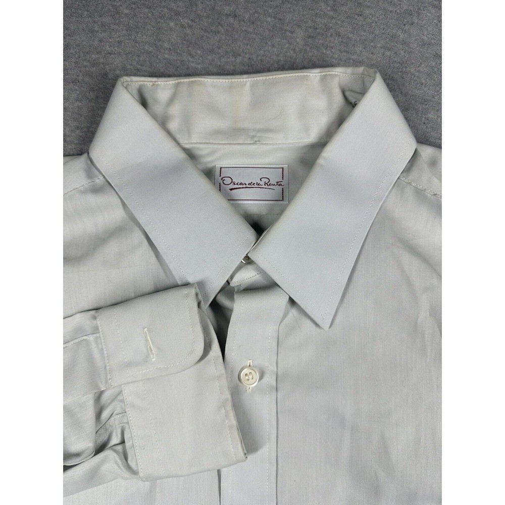 Vintage Oscar De La Renta Men's Long Sleeve Dress Shirt Size 16-5